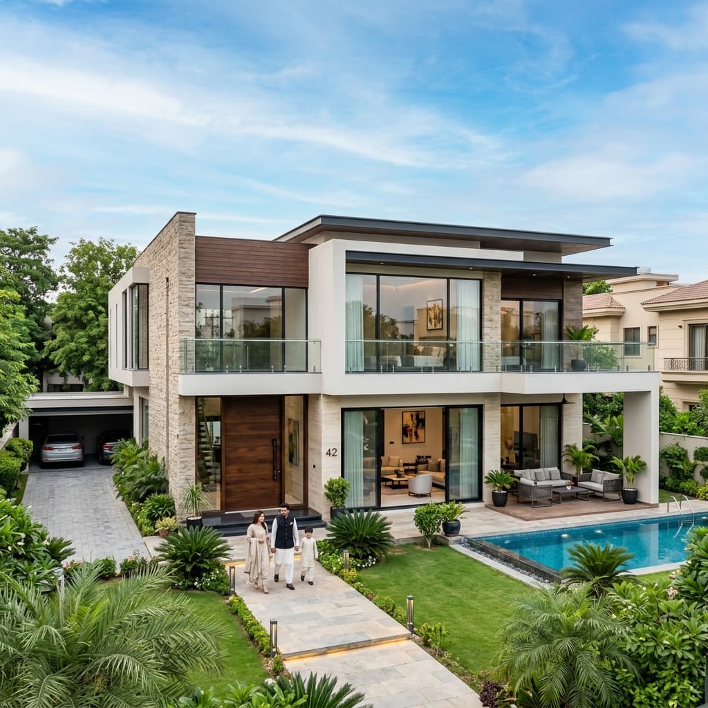 Modern Residence with large contemporary windows